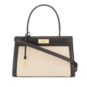 Black & Tan Tory Burch Bag with extra shoulder strap